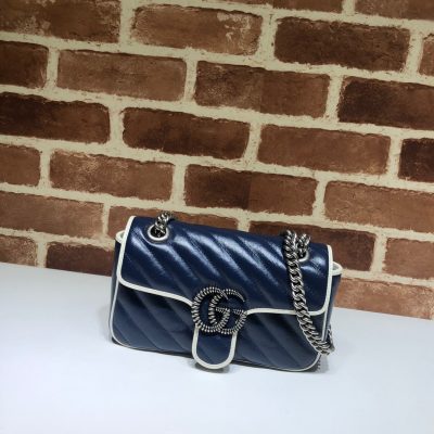 Gucci GG Marmont Matelassé Shoulder Bag With Borders