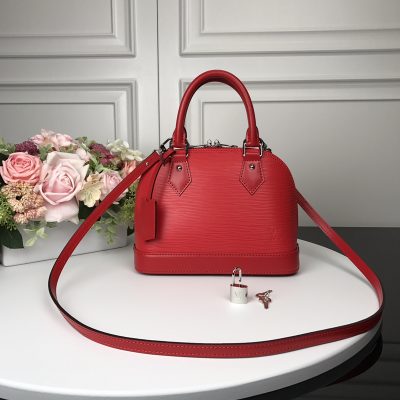 Louis Vuitton Alma BB EPI Handbag Red