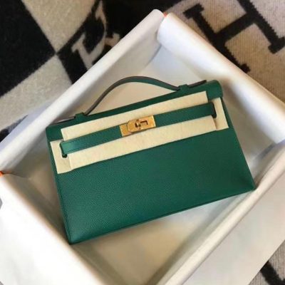 Hermès Kelly Pochette Mini Bag Green