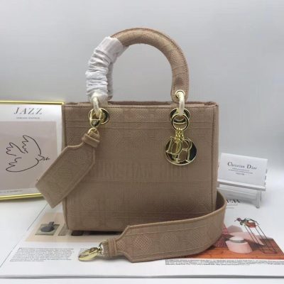 Christian Dior Lady D-Lite Cannage Embroidery Bags