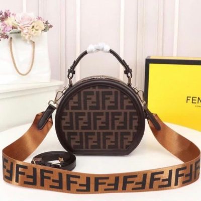 Fendi Round Monogram Crossbody Bag