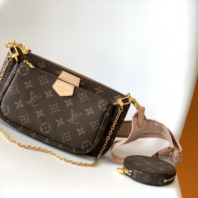 Louis Vuitton Multi Pochette Accessoires Monogram Pink