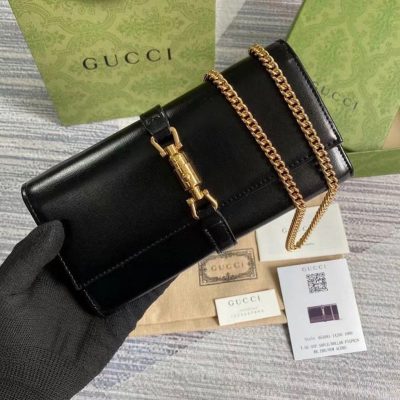 Gucci Jackie 1961 Chain Wallets For Women