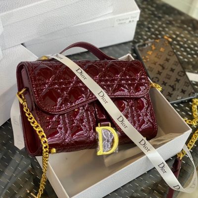 Christian Dior Leather Handbag With Chain