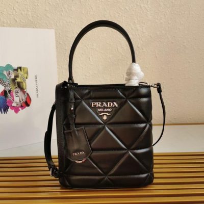 Prada Saffiano Leather Panier Tote Bags