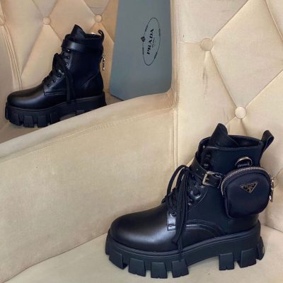 Prada Monolith Combat Boots For Womens