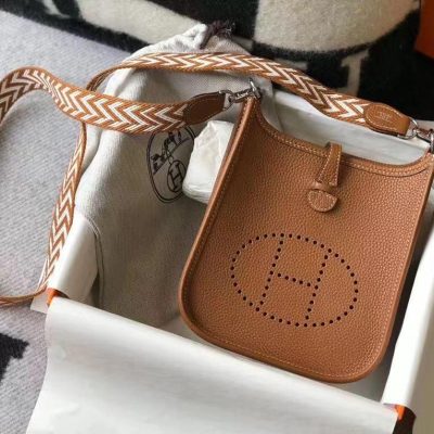 Hermes Evelyne Crossbody Bag Brown