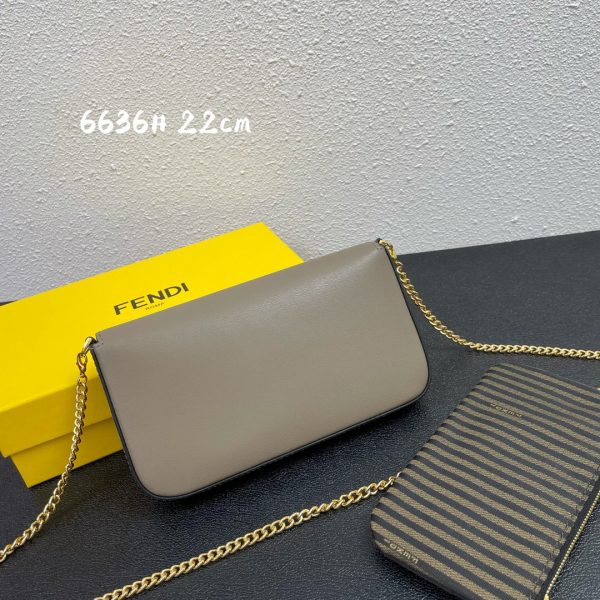 Fendi Wallet on Chain with Pouches Gray - Image 2