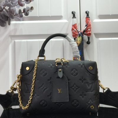 Louis Vuitton Petite Malle Souple Monogram Empreinte Trunck Black