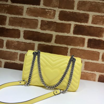 Gucci GG Marmont Matelassé Shoulder Bag Yellow