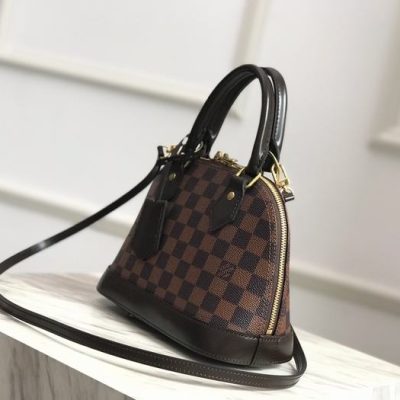 Louis Vuitton Alma BB Damier Canvas Handbag Brown