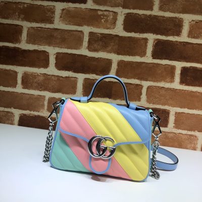 Gucci GG Marmont Pastel Rainbow Top Handle Bag