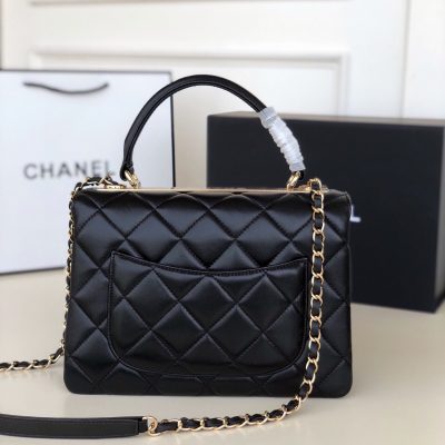 Chanel Flap Bag with Top Handle Black