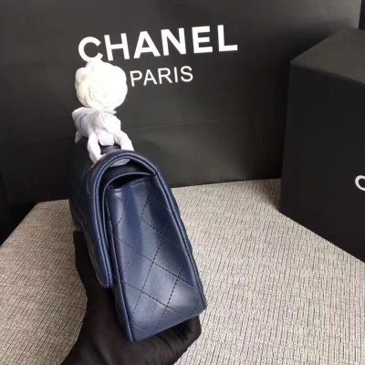 Chanel Classic Double Flap 25 Shoulder Bag Navy Blue