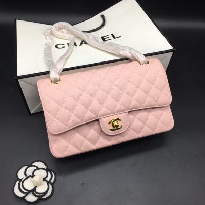 Chanel Classic Flap Caviar Bag Pink