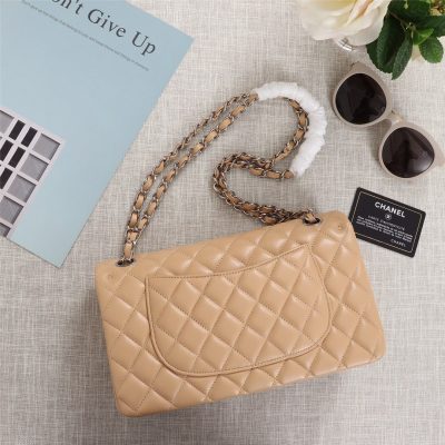 Chanel Classic Double Flap 25 Shoulder Bag Beige