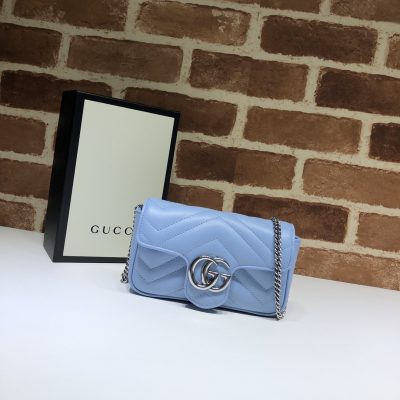 Gucci GG Marmont Matelassé Shoulder Bag Sky Blue