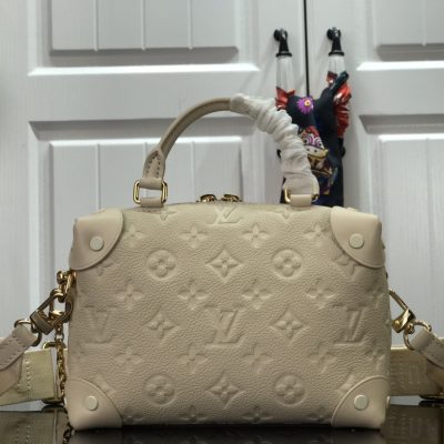 Louis Vuitton Petite Malle Souple Monogram Empreinte Trunck Crème