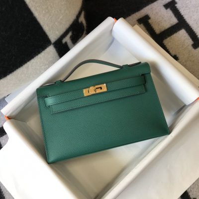 Hermès Kelly Pochette Mini Bag Green