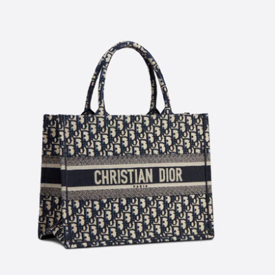 Dior Women Book Tote With Oblique Embroidery