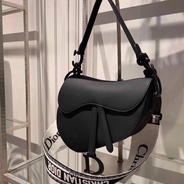 Dior Black Saddle Bag