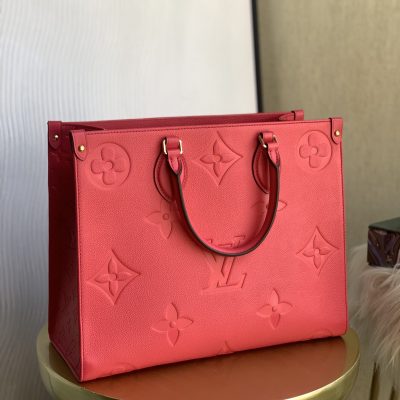 Louis Vuitton Onthego GM Monogram Tote Bag Red