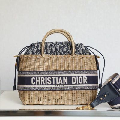 Dior Wicker Basket Bag